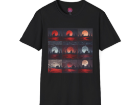 Artistic Sunset T-Shirt – Tee for Nature Lovers – Black Graphic Tee