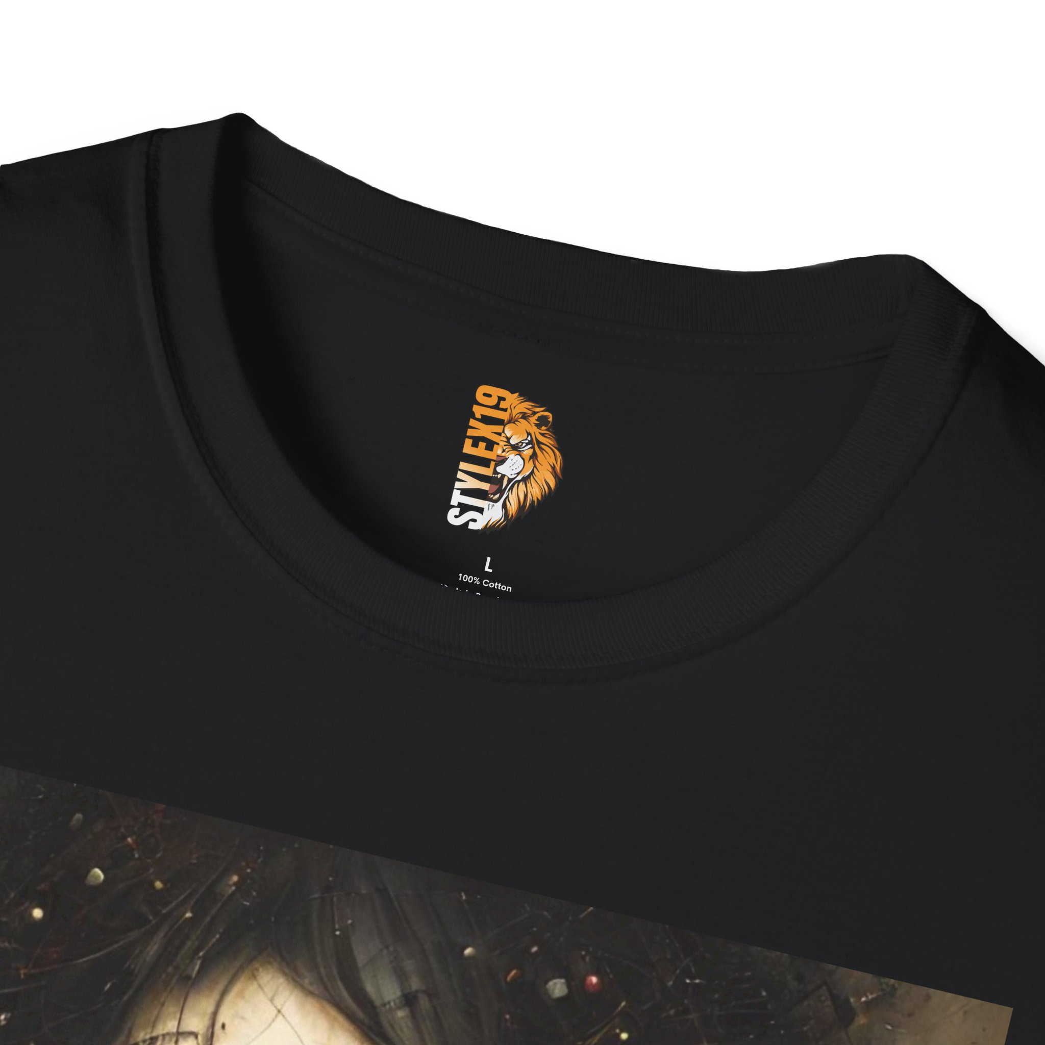 Artistic Unisex Softstyle T-Shirt - Unique Portrait Design - Image 3