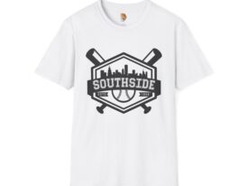 Southside Baseball Vintage Sporty Tee – Black Graphic Tee