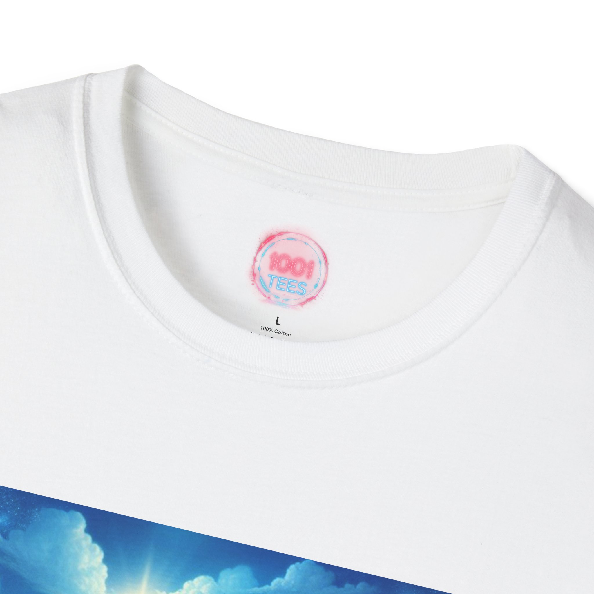 Fantasy Jungle Unisex Softstyle T-Shirt - Lion & Dragon Design - Image 3