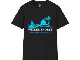 Wicker Shores Sail Chicago's Inner Coast – Black Graphic Tee