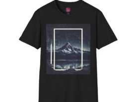 Mountain Reflection – Black Graphic Tee