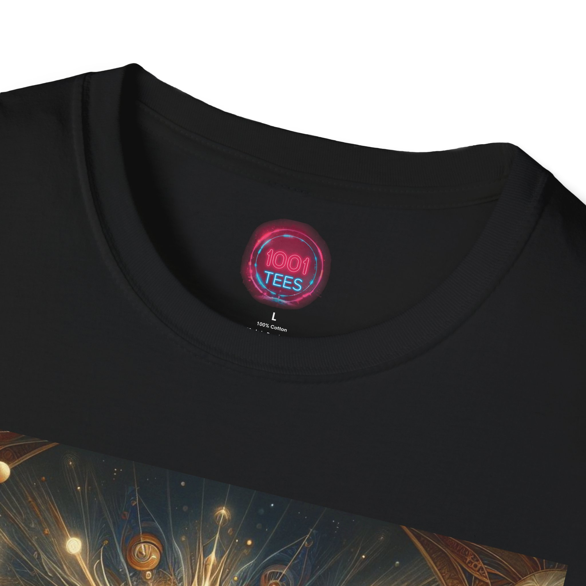 Celestial Art Unisex Softstyle T-Shirt - Cosmic Design for Art Lovers - Image 3