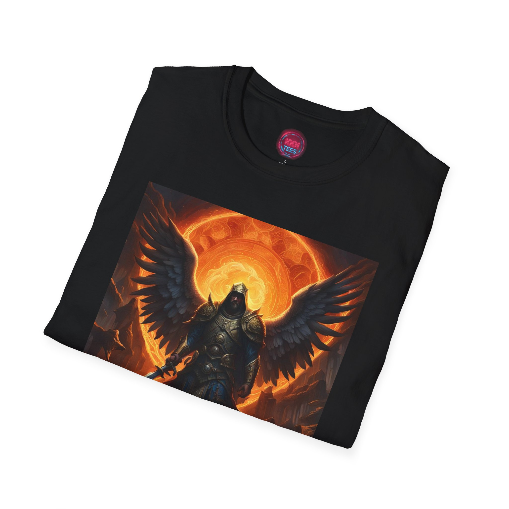 Celestial Warrior Unisex Softstyle T-Shirt - Perfect for Fantasy Lovers - Image 4