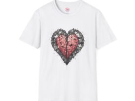 Heart Shattered – Black Graphic Tee
