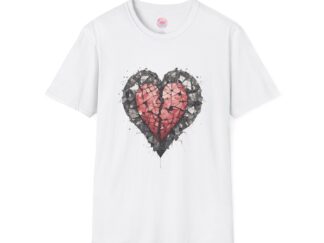 Heart Shattered Unisex Softstyle T-Shirt | Perfect for Valentine's Day & Everyday Wear