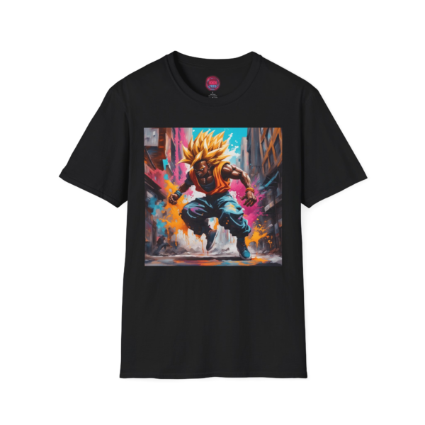 Anime Action Unisex Softstyle T-Shirt - Vibrant Graphic Design
