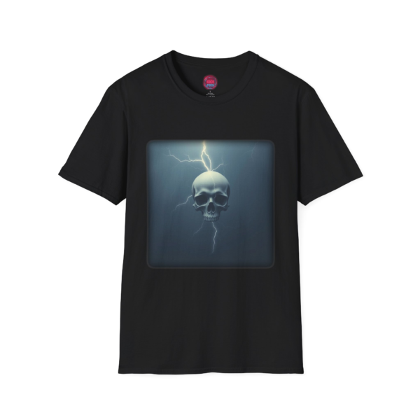 Unisex Skull & Lightning Graphic T-Shirt - Edgy Casual Wear