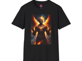 Epic Phoenix Bold Fire & Strength Design – Black Graphic Tee