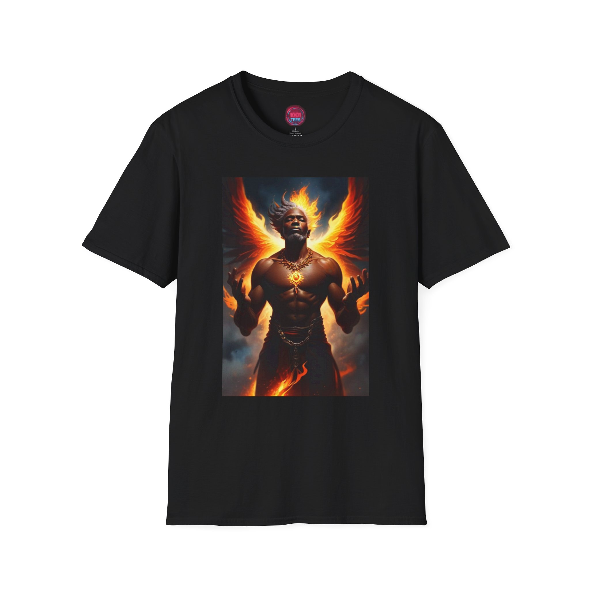 Epic Phoenix Unisex Softstyle T-Shirt - Bold Fire & Strength Design