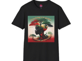 Knowledge is a Garden Inspirational Tree Design – Black Graphic Tee
