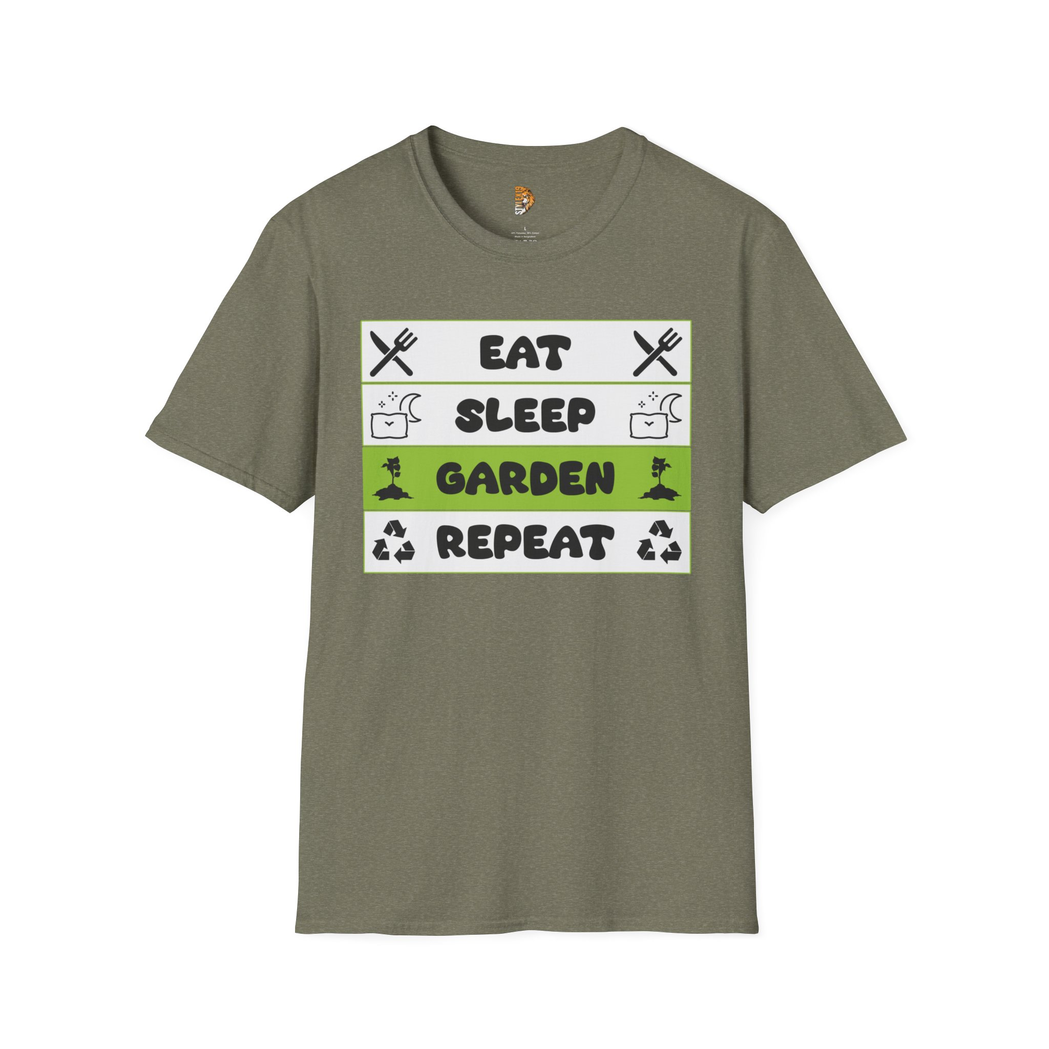 Eat, Sleep, Garden, Repeat Gardening T-Shirt - Image 5
