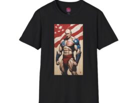 Heroic Vintage-Inspired Patriotic – Black Graphic Tee