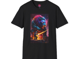 Epic Lion Warrior Bold for Adventure Lovers – Black Graphic Tee