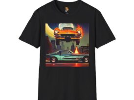 Retro Classic Car Vintage Automotive Art – Black Graphic Tee
