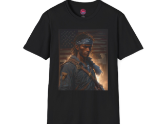 Patriotic Warrior Graphic Unisex Softstyle T-Shirt
