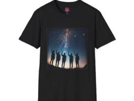 Celestial Adventure – Black Graphic Tee