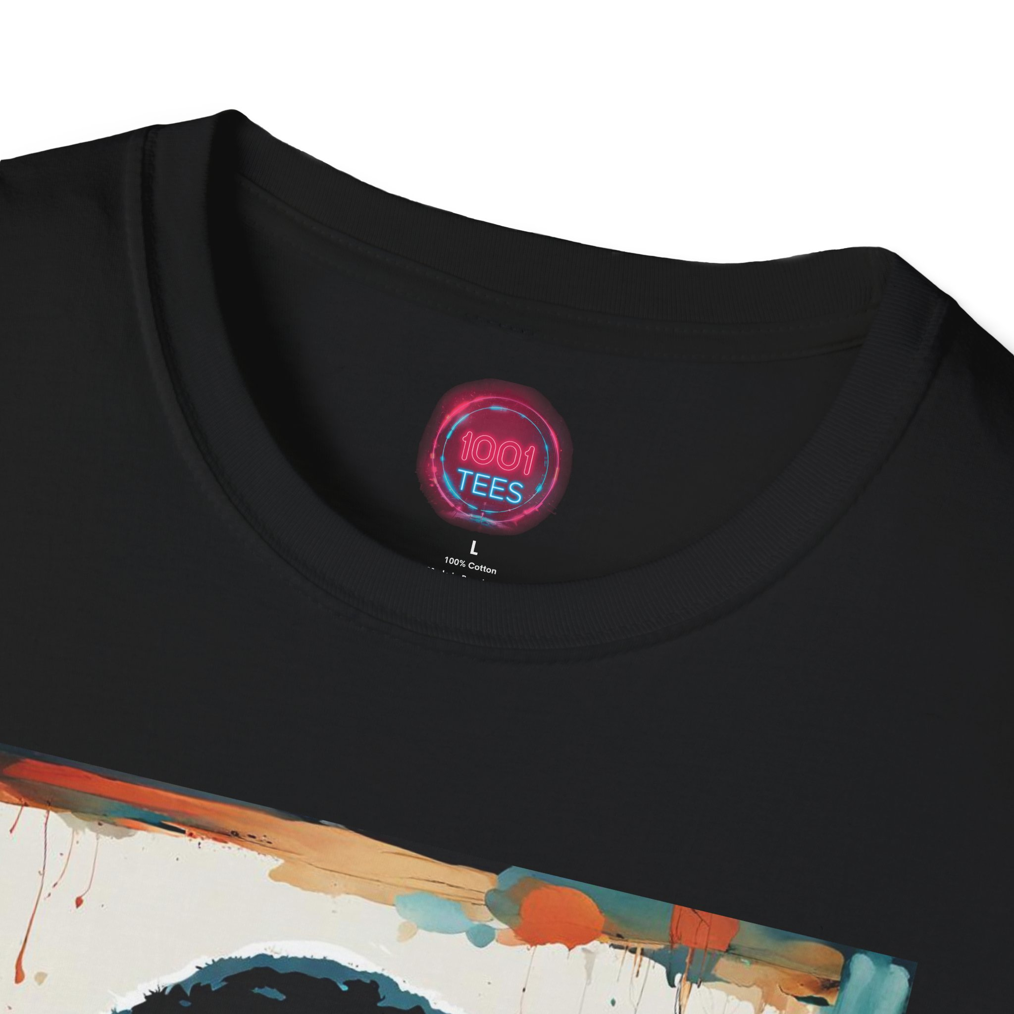 James Baldwin Artistic Portrait Unisex Softstyle T-Shirt - Celebrate Creativity & Culture - Image 3