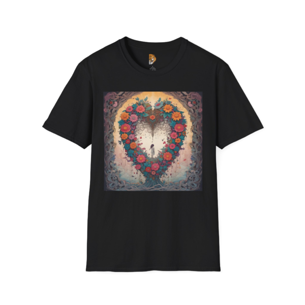 Floral Heart Unisex Softstyle T-Shirt - Perfect for Celebrations & Everyday Wear
