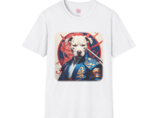 Samurai Dog Graphic Unisex Softstyle T-Shirt
