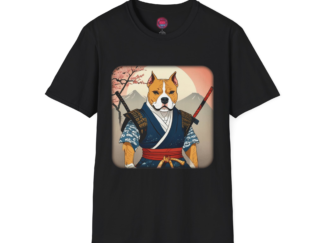 Samurai Dog Unisex Softstyle T-Shirt - Unique Pet Lover Gift