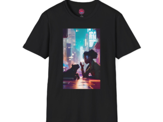 Vintage City Vibes Cat Graphic Tee - Unisex Softstyle Shirt