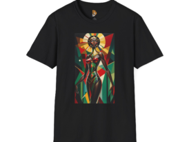Expressionist Art Vibrant Graphic Design – Black Graphic Tee