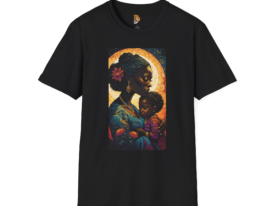 Mother and Child Artistic Celebrate Love and Bonding – Black Graphic Tee