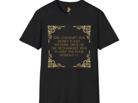 Bold Statement Tee on Wealth & Class – Black Graphic Tee