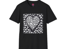 Heart Puzzle for Love and Connection – Black Graphic Tee