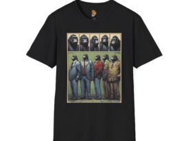 The Usual Suspects - Stylish Graphic T-Shirt - Themed Animal Artwork – Black Graphic Tee