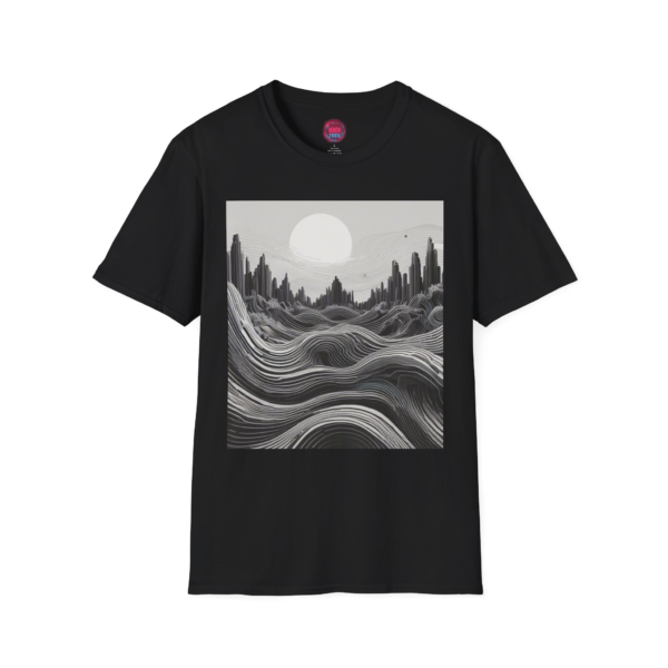 Unisex Softstyle T-Shirt - Serene Minimalist Landscape Design