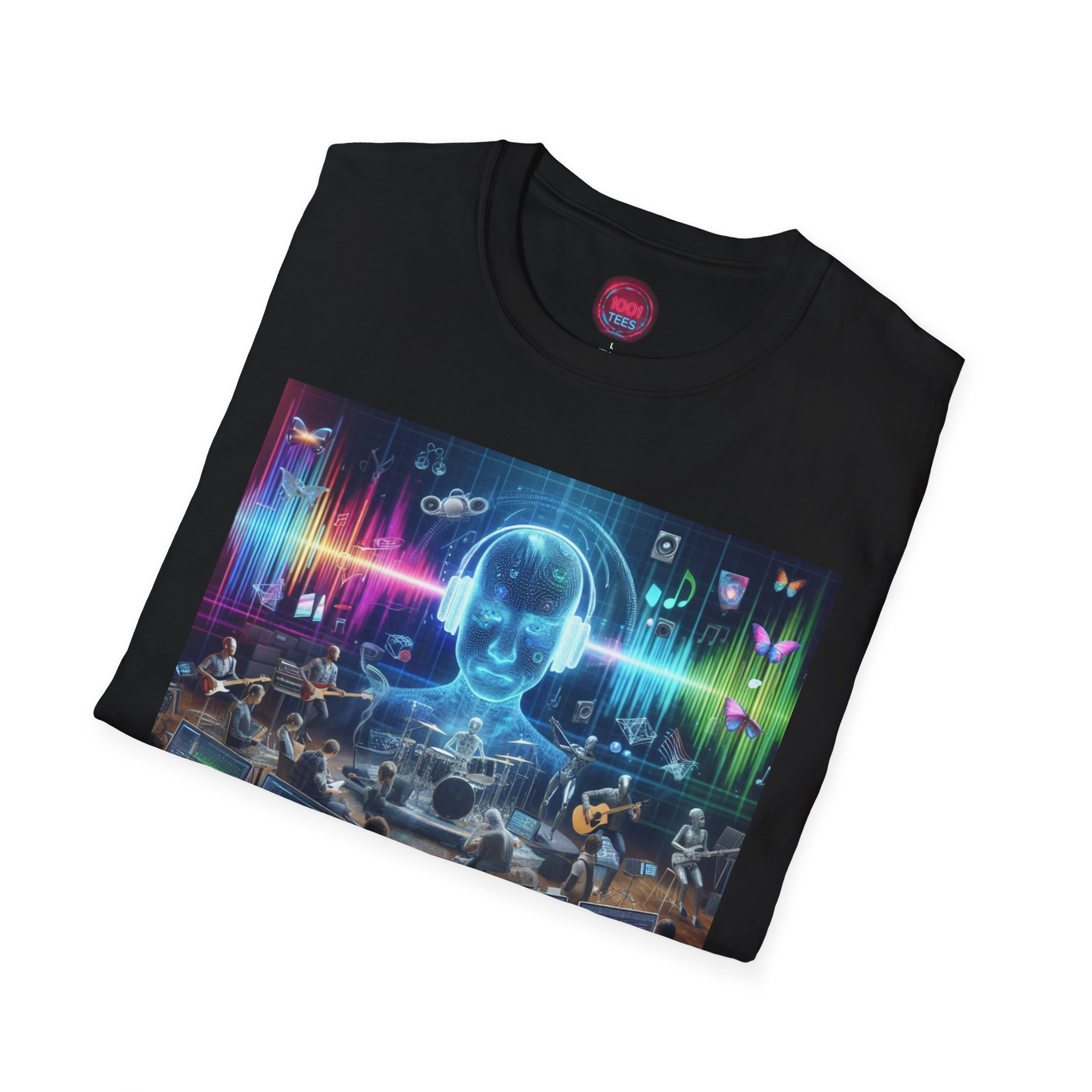 Retro Music Vibes Unisex Softstyle T-Shirt - Perfect for Music Lovers & Creative Souls - Image 4