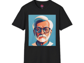Vintage-Inspired Iconic Portrait Design – Black Graphic Tee