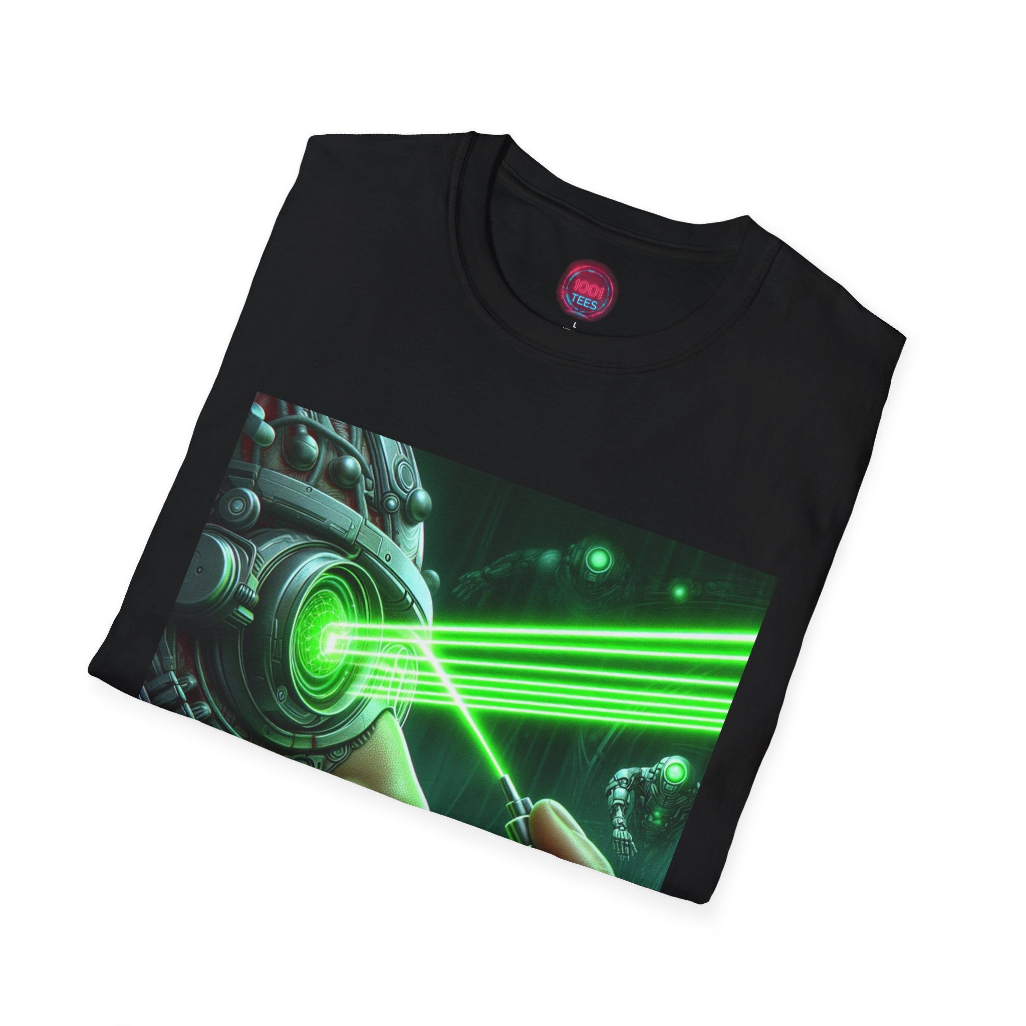 Futuristic Cyberpunk Graphic T-Shirt - Unisex Softstyle Tee - Image 8