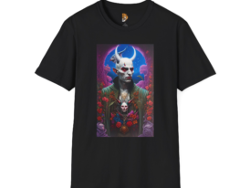 Dark Fantasy with Vampire Design – Black Graphic Tee