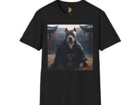Samurai Dog Unique Pet Lover Gift – Black Graphic Tee