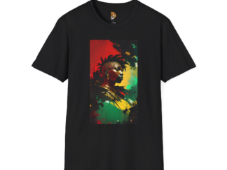Vibrant African Warrior Unisex Softstyle T-Shirt - Perfect for Cultural Celebrations