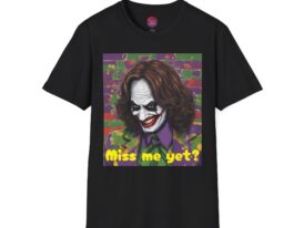 Joker-Inspired Graphic T-Shirt - "Miss Me Yet?" Tee – Black Graphic Tee