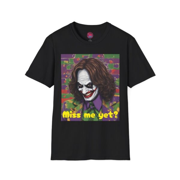Joker-Inspired Graphic T-Shirt - "Miss Me Yet?" Unisex Softstyle Tee