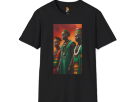 Cultural Heritage Bold Graphic Design – Black Graphic Tee