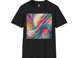 Colorful Abstract Art – Black Graphic Tee