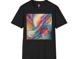Colorful Abstract Art Unisex Softstyle T-Shirt - Perfect for Art Lovers