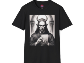 Dark Fantasy Artistic Demon Design – Black Graphic Tee