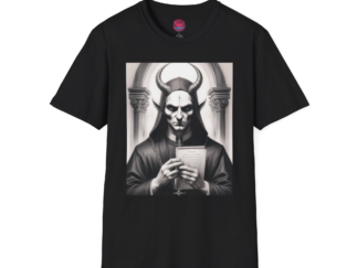 Dark Fantasy Unisex Softstyle T-Shirt - Artistic Demon Design