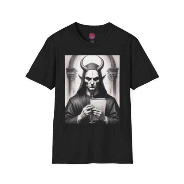 Dark Fantasy Unisex Softstyle T-Shirt - Artistic Demon Design