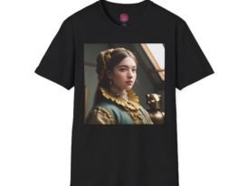 Elegant Vintage Portrait – Black Graphic Tee