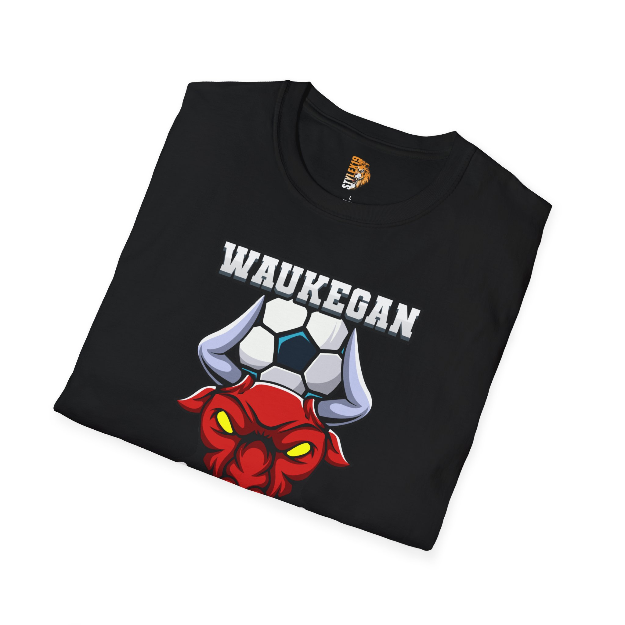 Waukegan Toros Rojos Soccer T-Shirt | Unisex Softstyle Tee for Fans - Image 4