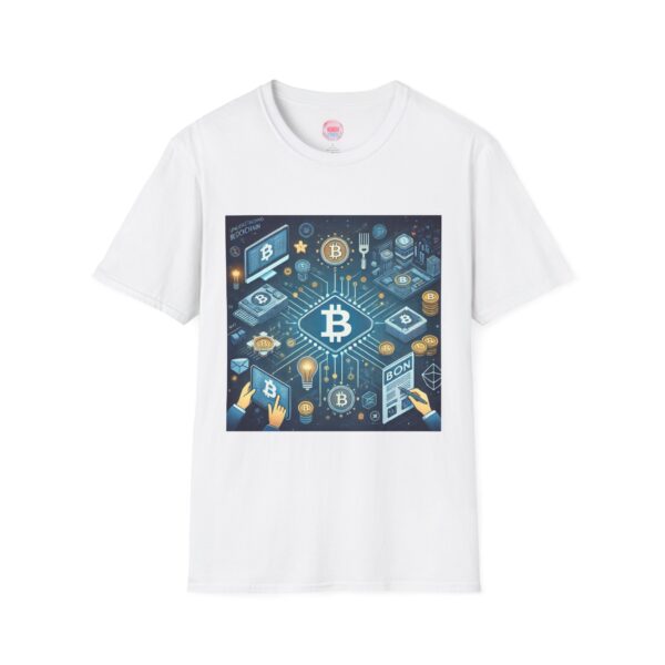 Cryptocurrency Unisex Softstyle T-Shirt – Bitcoin Design Graphic Tee