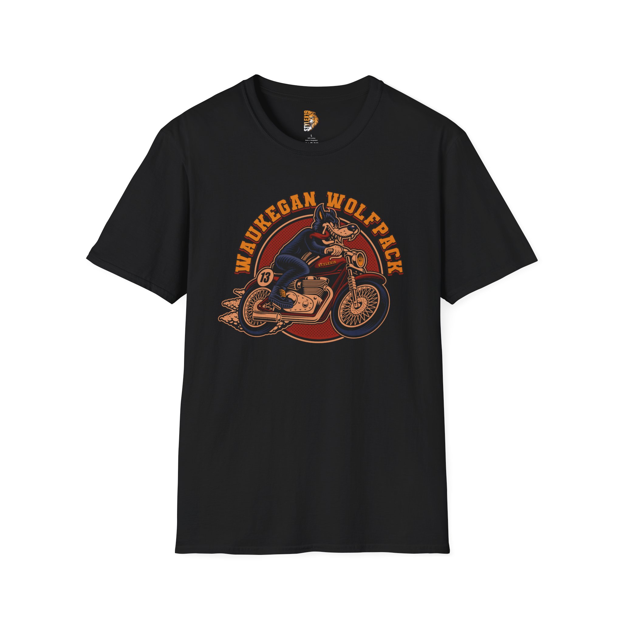 Waukegan Wolfpack Motorcycle Unisex T-Shirt - Vintage Biker Style